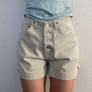 Khaki jean short shorts, high rise, size small